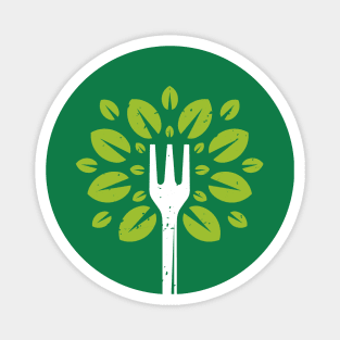 Vegan Green Food Vintage Design Magnet